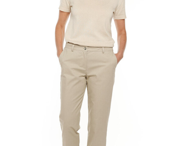 7280 BEI 1 Maison-solfin - Pantacourt chino femme en coton beige – 52