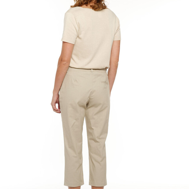 Maison-solfin - Pantacourt chino femme en coton beige – 52