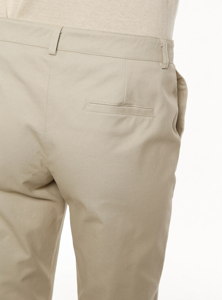 Maison-solfin - Pantacourt chino femme en coton beige – 52