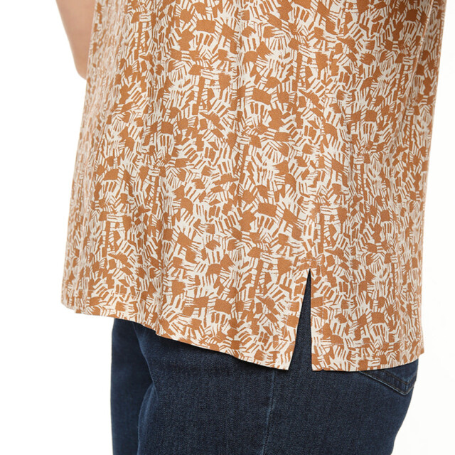 Maison Solfin - Blouse femme en viscose beige camel – 52