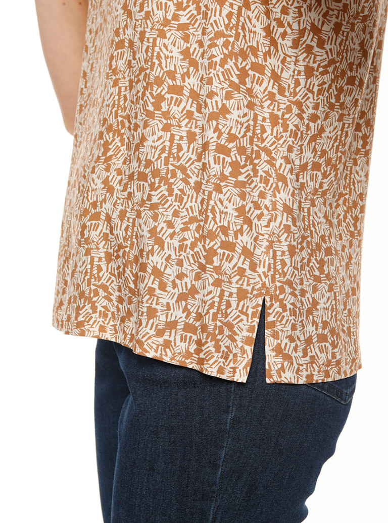 Maison Solfin - Blouse femme en viscose beige camel – 52