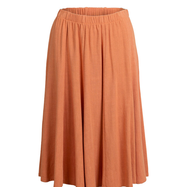 Maison-solfin - Jupe à panneaux femme orange terracotta – 50