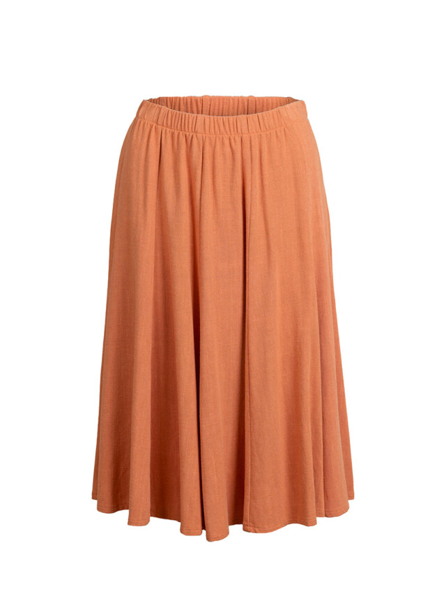 Maison-solfin - Jupe à panneaux femme orange terracotta – 50