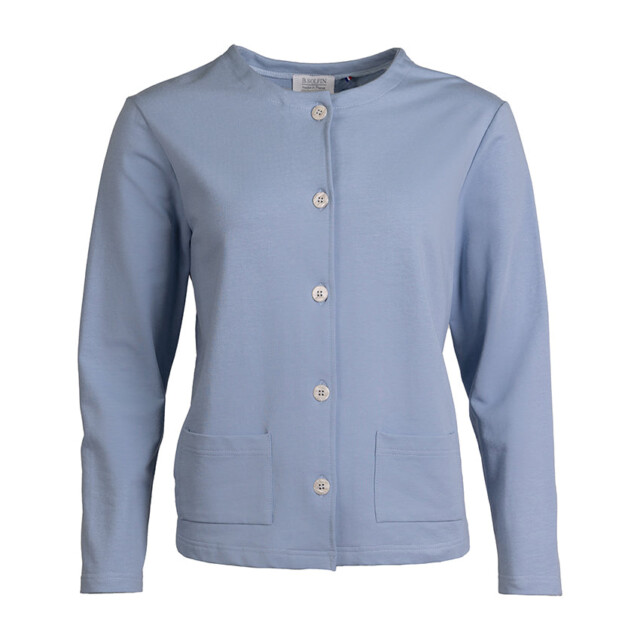 Maison-solfin - Veste femme en molleton coton bleu clair – 48