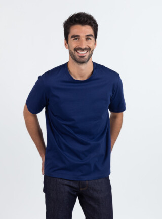 MAISON SOLFIN - Tee-shirt homme en coton bio bleu marine