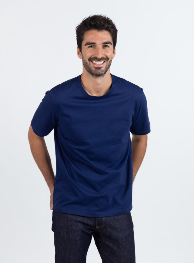 MAISON SOLFIN - Tee-shirt homme en coton bio bleu marine