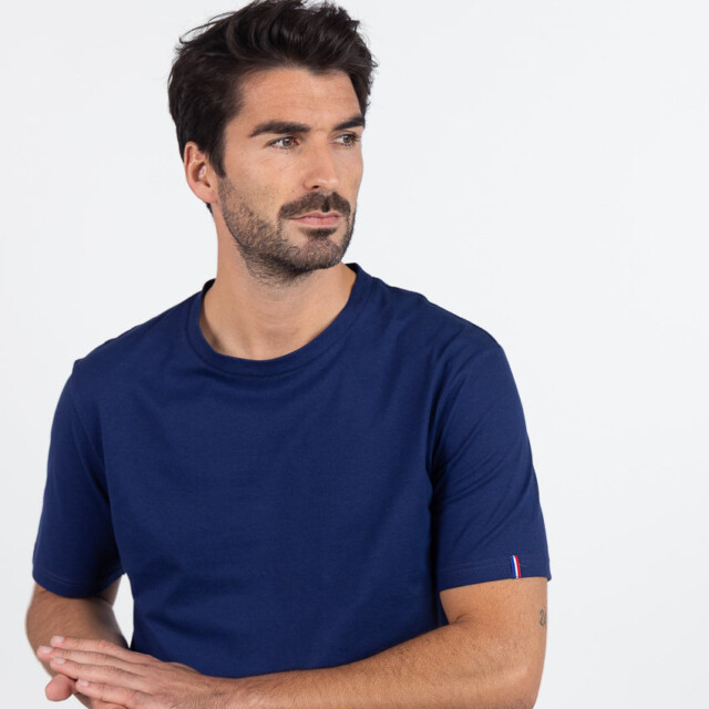 Maison-solfin - Tee-shirt homme en coton bio bleu marine – 6