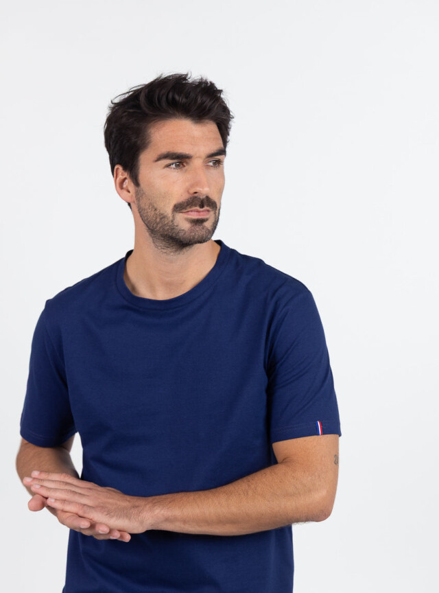 Maison-solfin - Tee-shirt homme en coton bio bleu marine – 6