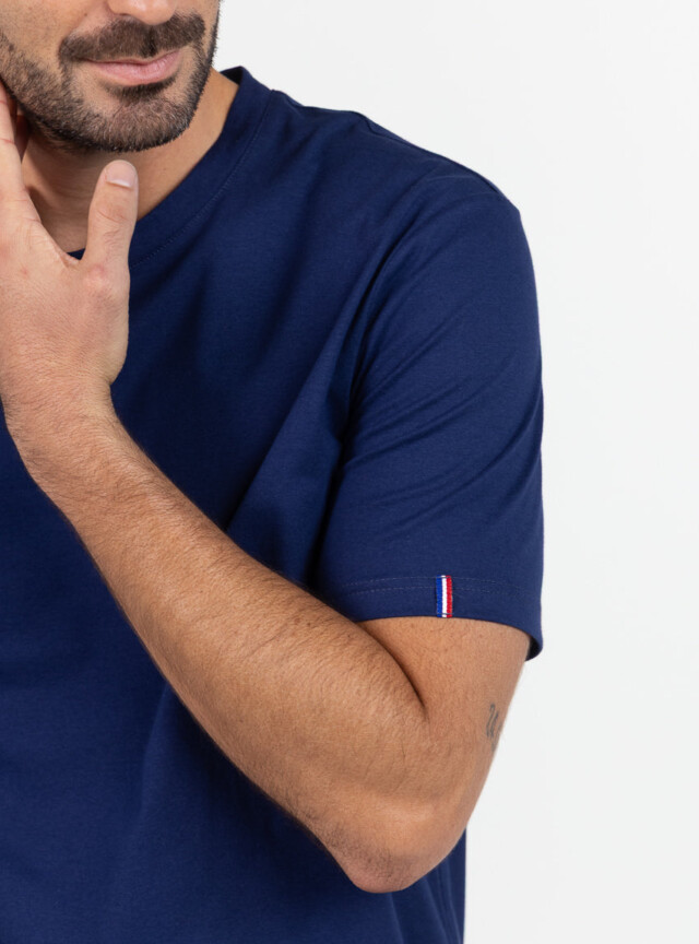 Maison-solfin - Tee-shirt homme en coton bio bleu marine – 6