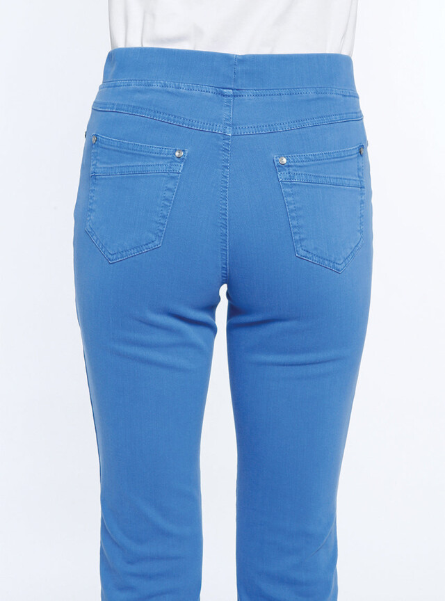 Maison-solfin - Pantacourt femme coton bleu – 40