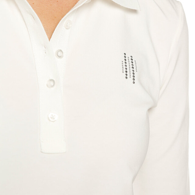Maison-solfin - Polo femme en coton blanc naturel – 40