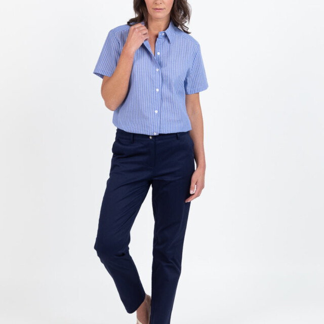 Maison-solfin - Pantalon chino femme en coton bleu marine – 52