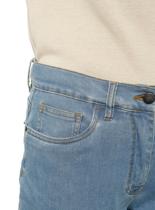 Maison-solfin - Jean femme coupe droite bleu clair – 50
