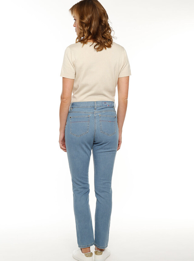 Maison-solfin - Jean femme coupe droite bleu clair – 50