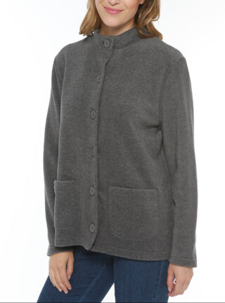 MAISON SOLFIN - Cape femme gris anthracite fabriquée en France