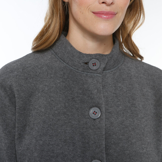 Maison Solfin - Veste polaire femme col montant gris anthracite – 2