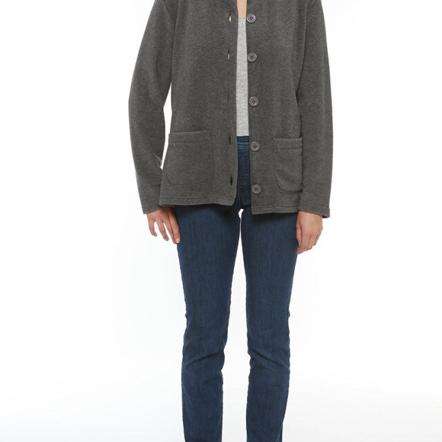 Maison Solfin - Cape femme gris anthracite fabriquée en France – 3