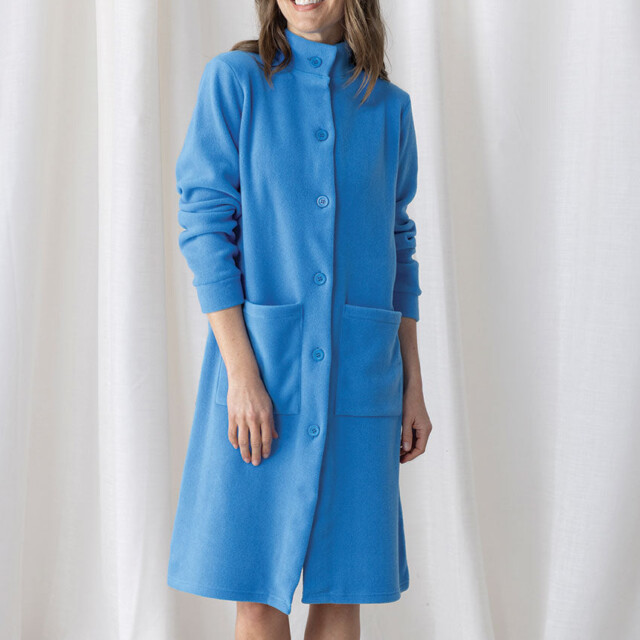 Maison Solfin - Robe de chambre femme polaire en polyester bleu azur – 48