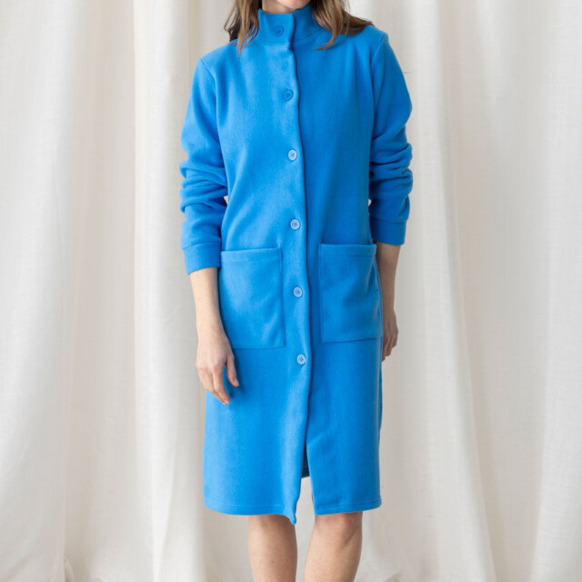 Maison Solfin - Robe de chambre femme polaire en polyester bleu azur – 48