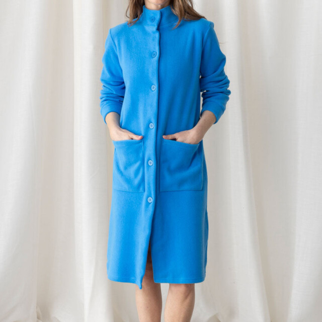 Maison Solfin - Robe de chambre femme polaire en polyester bleu azur – 48