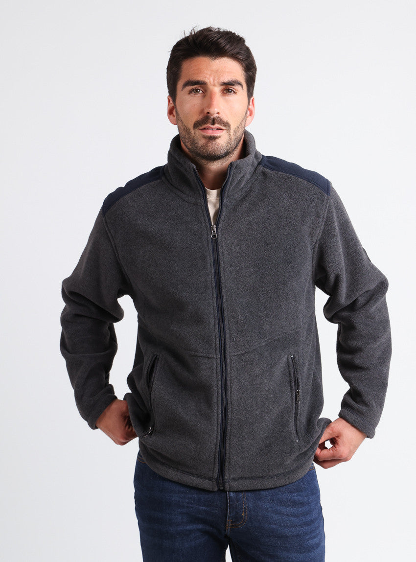 7407 GSA 2 polaire homme gris anthracite Maison-solfin - Polaire homme Gris Anthracite – XXXL