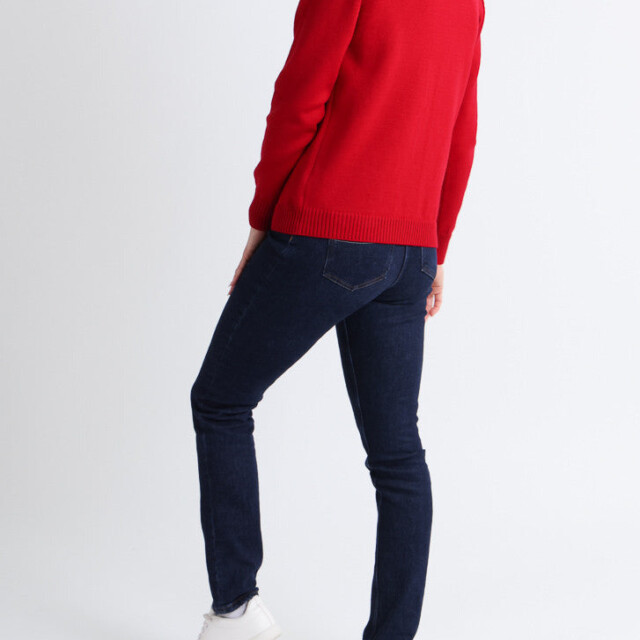 Maison-solfin - Gilet femme en laine rouge foncé – 48