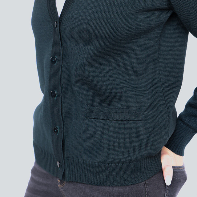 Maison-solfin - Gilet femme en laine vert sombre – 48