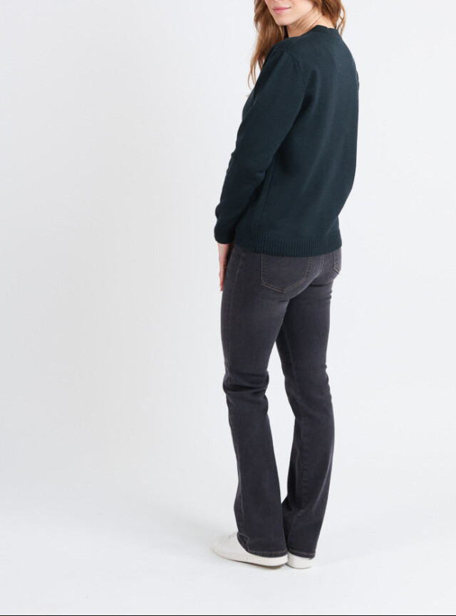 Maison-solfin - Gilet femme en laine vert sombre – 48