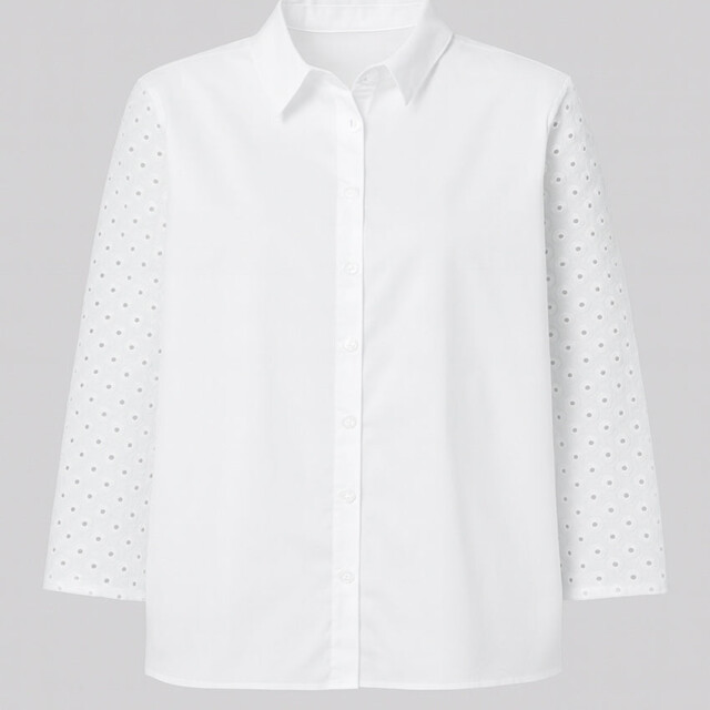 Maison Solfin - Chemisier femme blanc en coton – 46