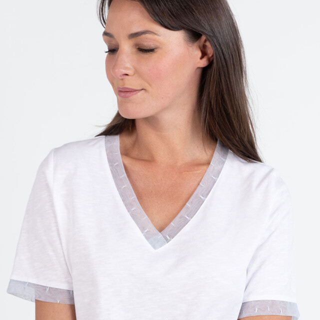 Maison Solfin - Tee-shirt femme en coton flammé – 5