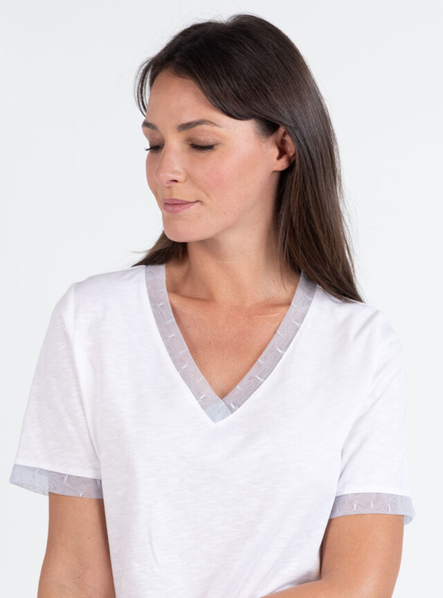 Maison Solfin - Tee-shirt femme en coton flammé – 5