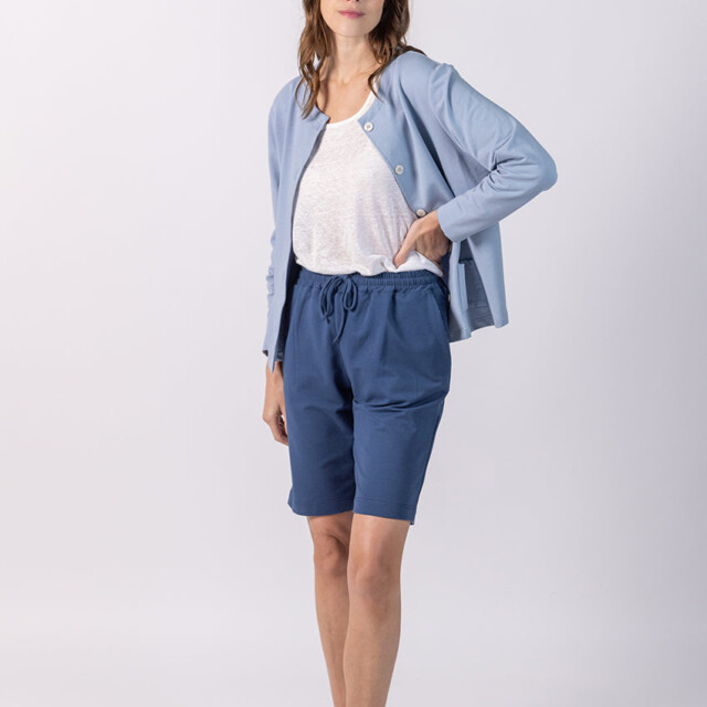 Maison Solfin - Bermuda femme coton bleu jean – 50