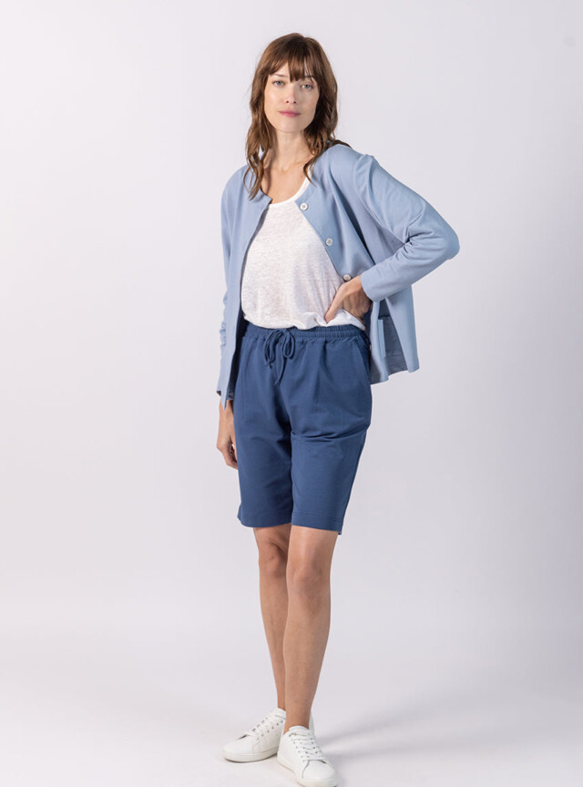 Maison Solfin - Bermuda femme coton bleu jean – 50