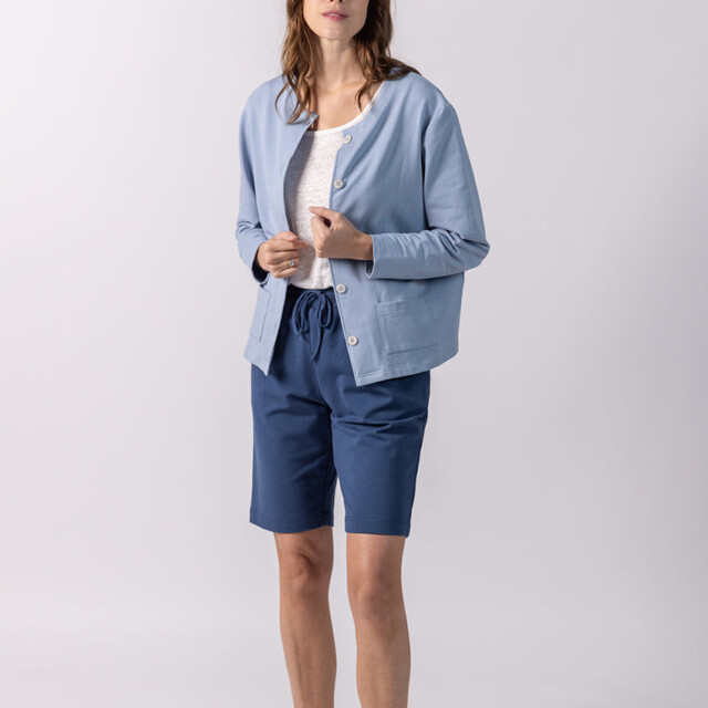 Maison Solfin - Bermuda femme coton bleu jean – 50