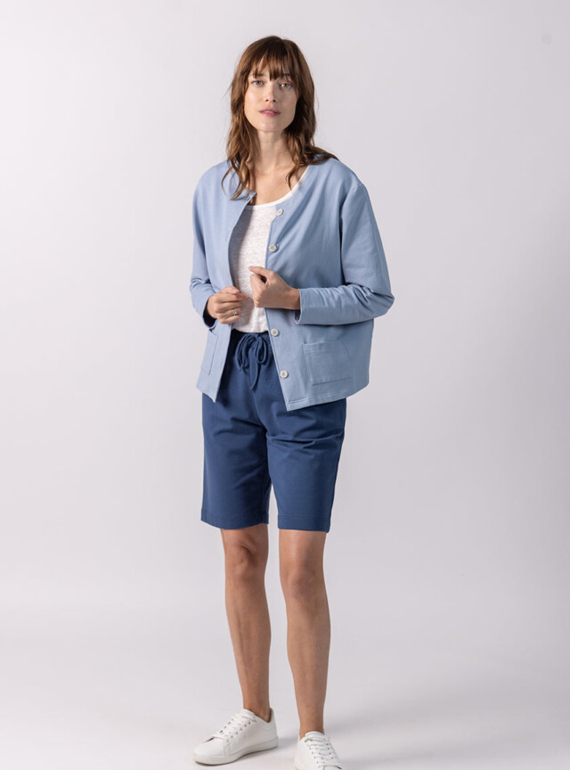 Maison Solfin - Bermuda femme coton bleu jean – 50