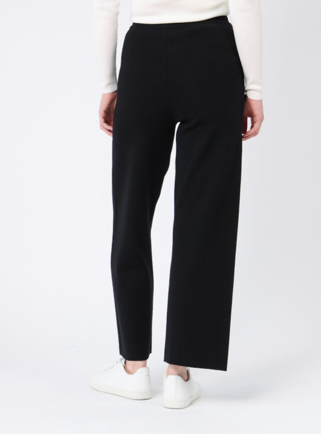Maison Solfin - Pantalon femme en laine mérinos noir – 5