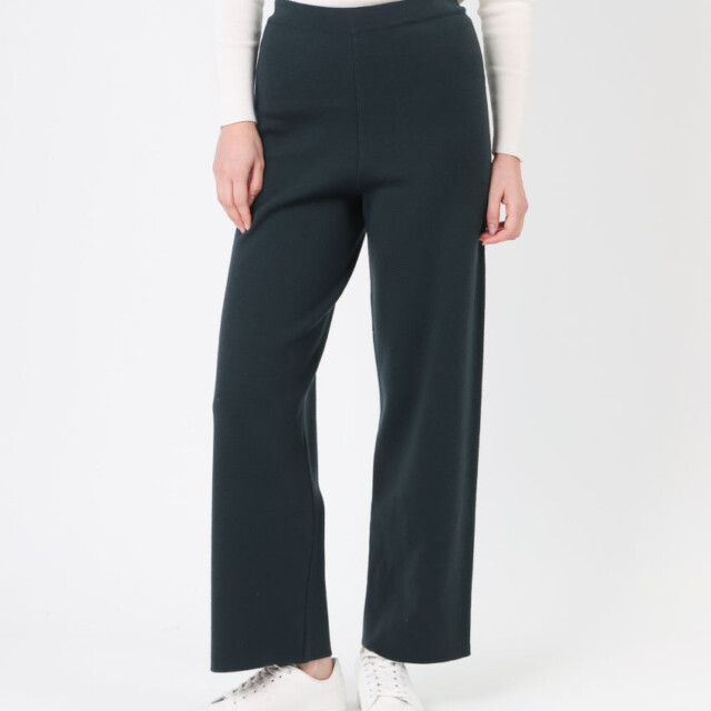 Maison Solfin - Pantalon femme en laine mérinos vert – 5