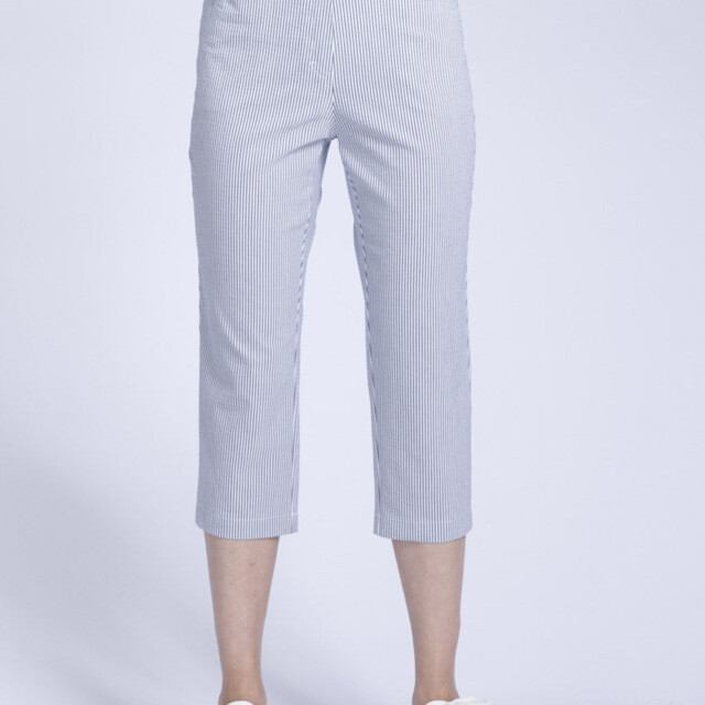 Maison-solfin - Pantacourt femme rayé bleu – 38