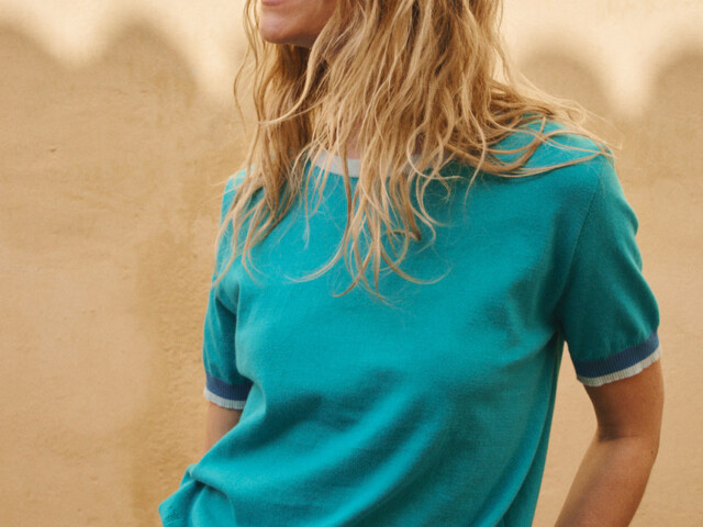 7567 VEM top bianca bleu lagon 17 LAFRANÇAISE - Top Bianca – M