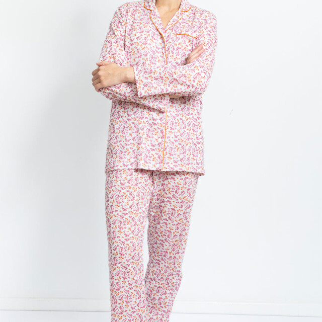 Maison Solfin - Pyjama femme en coton floral rose – 5