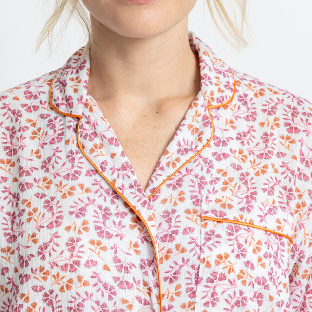 Maison Solfin - Pyjama femme en coton floral rose – 5