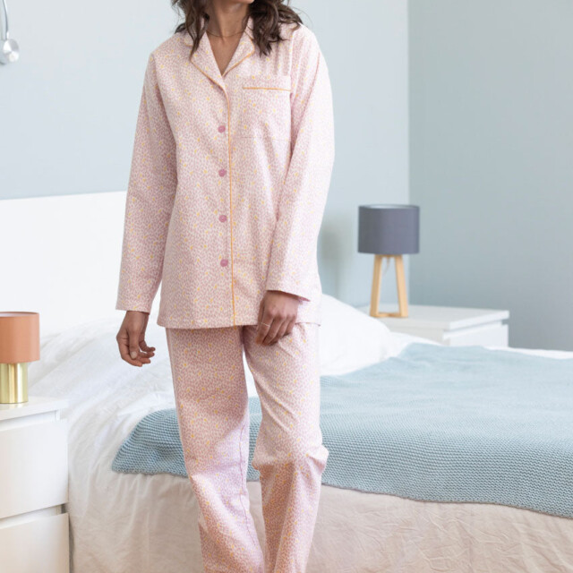 Maison Solfin - Pyjama femme en coton imprimé laurier rose – 5