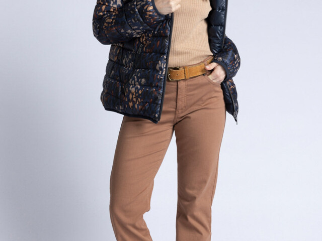 Maison Solfin - Pantalon femme en coton beige noisette – 50