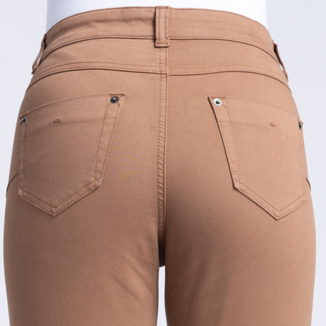 Maison Solfin - Pantalon femme en coton beige noisette – 50