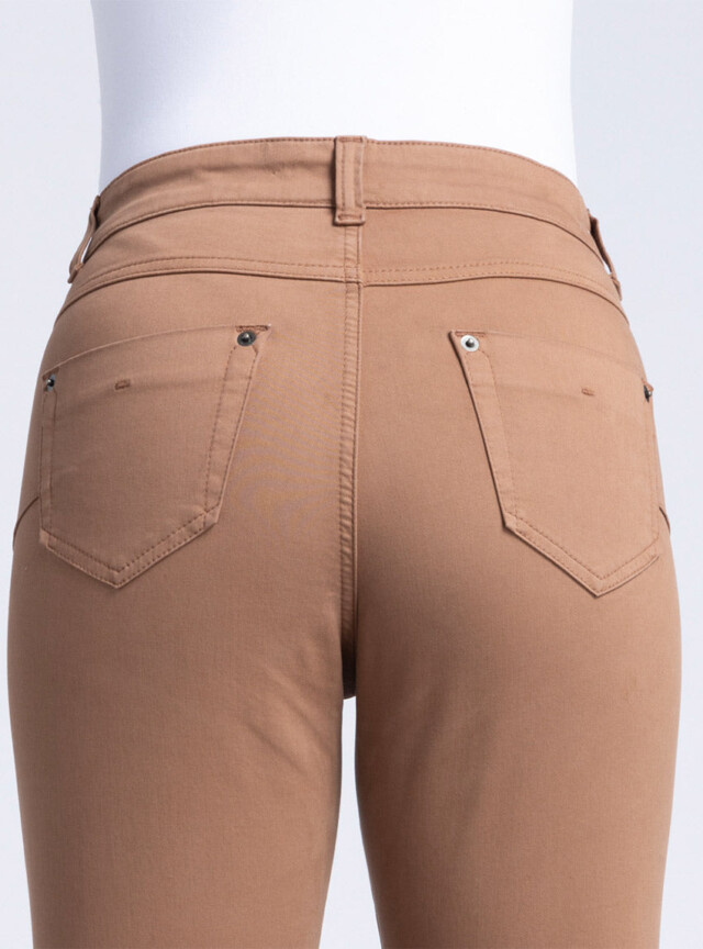 Maison Solfin - Pantalon femme en coton beige noisette – 50
