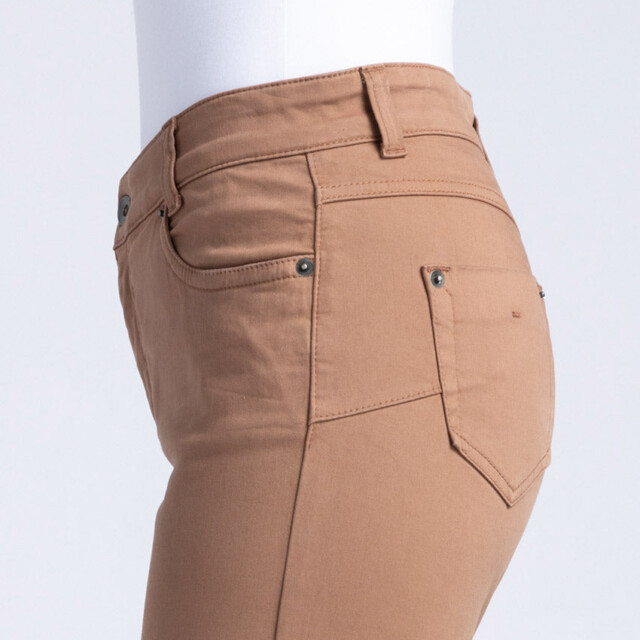 Maison Solfin - Pantalon femme en coton beige noisette – 50