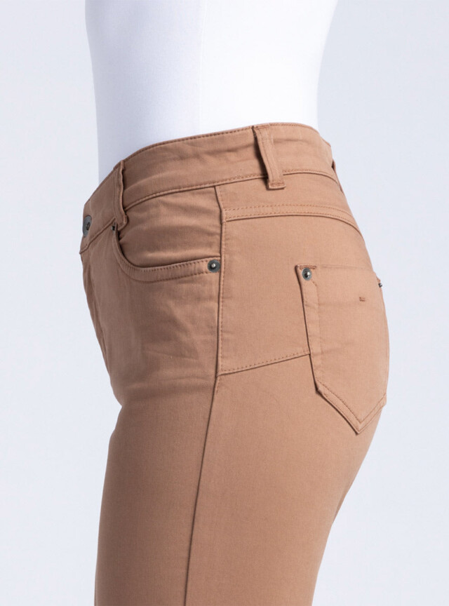 Maison Solfin - Pantalon femme en coton beige noisette – 50