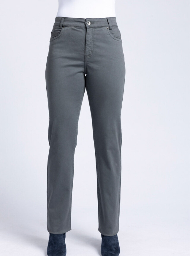 Maison Solfin - Pantalon femme en coton gris bronze – 50