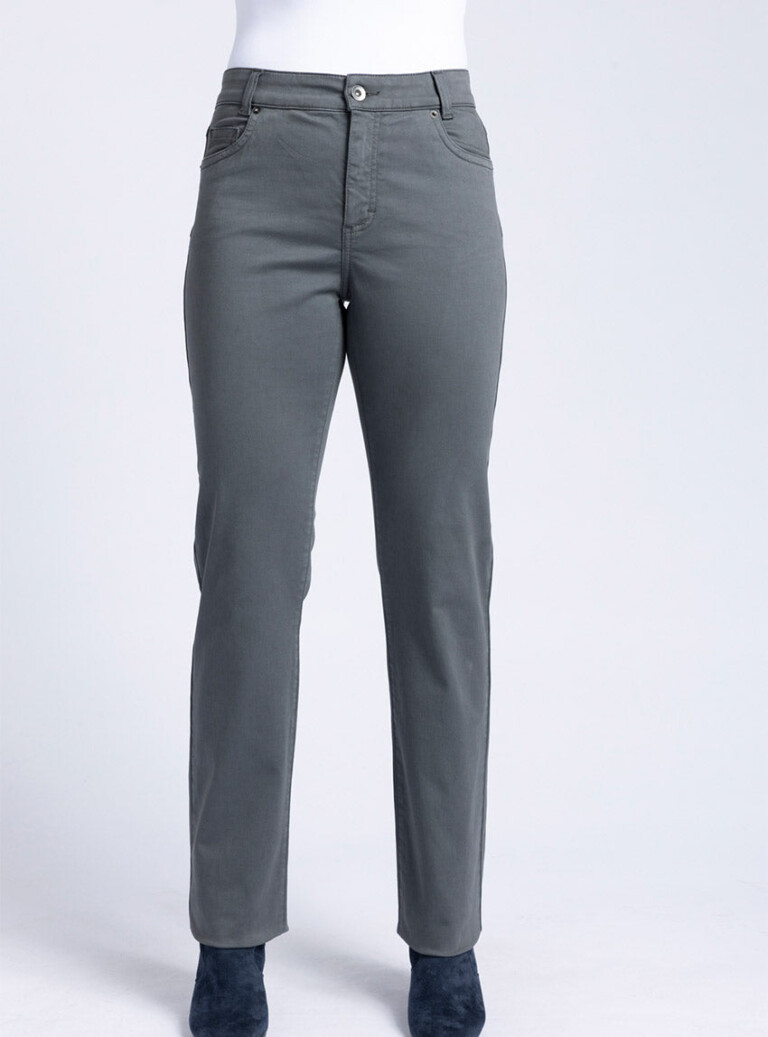 Maison Solfin - Pantalon femme en coton gris bronze – 50