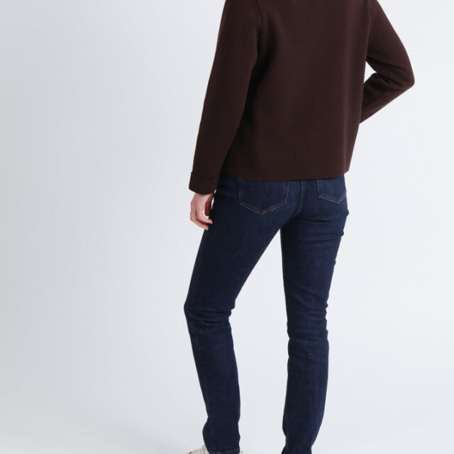 Maison Solfin - Veste femme en laine merinos marron – 3